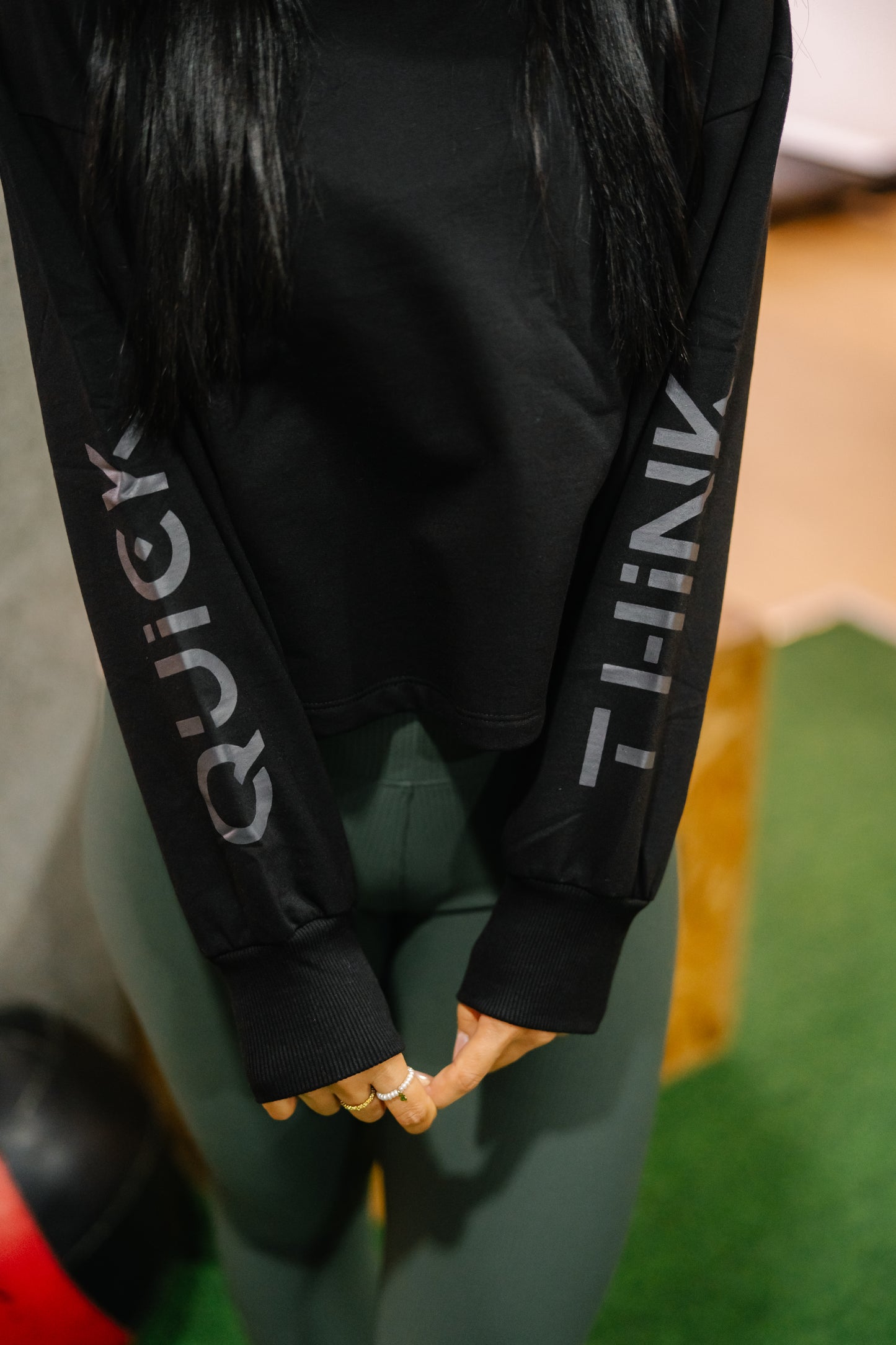 Sweat Cropped Preta